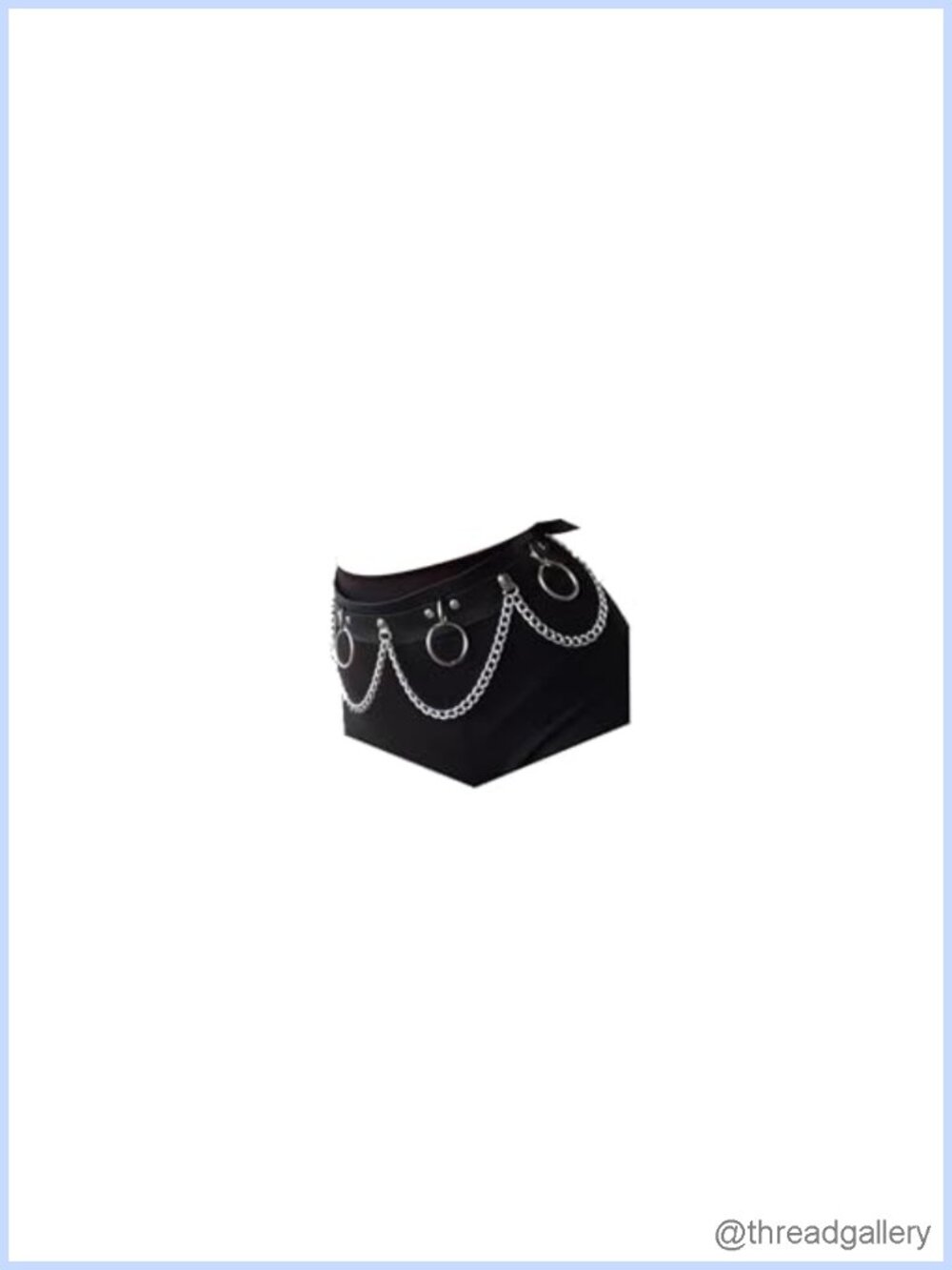 Punk Chain Belt Women Rave Leather Goth Accessory